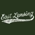 thumbnail image 3 of UGP Campus Apparel East Lansing City Baseball Script Basic Cotton T-Shirt - Small - Forest, 3 of 6