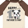 thumbnail image 4 of Inktastic Happy 1st Fathers Day with Pandas Girls Long Sleeve Baby Bodysuit, 4 of 5