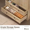 thumbnail image 2 of Brafabhome 71"H Armoire Wardrobe Closet with 2 Drawers, Farmhouse 2 Doors Armoire Cabinet with Hanging Rod, Modern Freestanding Wardrobe Clothes Cabinet for Bedroom | Nature(3 Set), 2 of 7