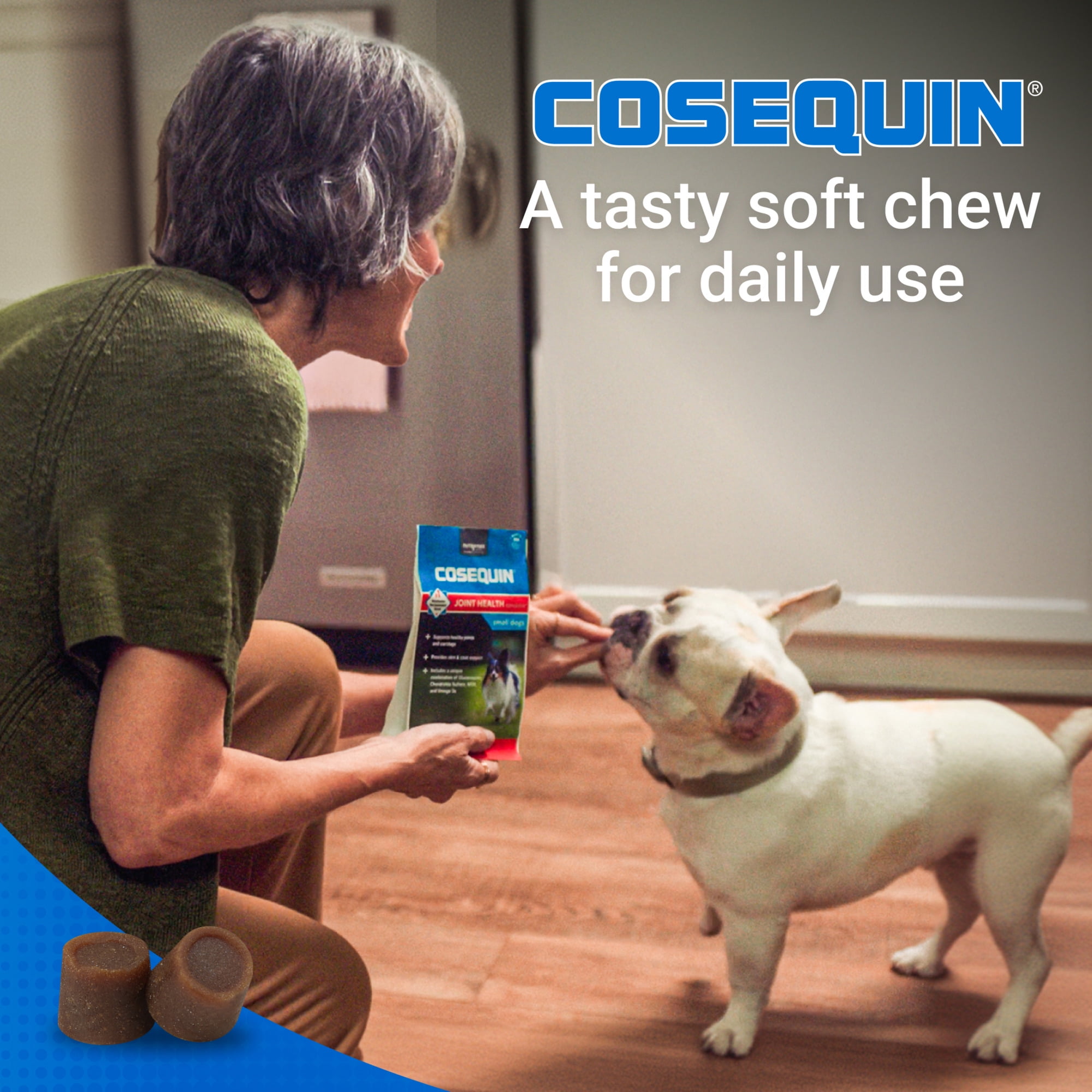 (3 pack) Nutramax Cosequin for Small Dogs, Joint Health Supplement, Soft Chews, 45 Count