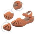 thumbnail image 6 of Daolelai Summer Wedge Heel Open Toe Thick Bottom Hollow Breathable Large Size Women's Sandals, 6 of 7