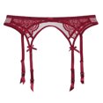 thumbnail image 1 of Cinturón de liguero de media para mujer, ultrafino, transpirable, de malla de encaje, Bowknot, liga de media sexy Vogacara XX0185-01B, 1 of 7
