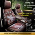 thumbnail image 2 of Cojín de asiento de coche transpirable con aire acondicionado, brisa refrescante de verano, masaje refrescante, cuentas de madera, funda de asiento universal, 2 of 5