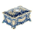 thumbnail image 4 of Organizador de de Almacenamiento de de Joyero de Metal Floral Vintage con Acabado Adornado - Azul, 4 of 9