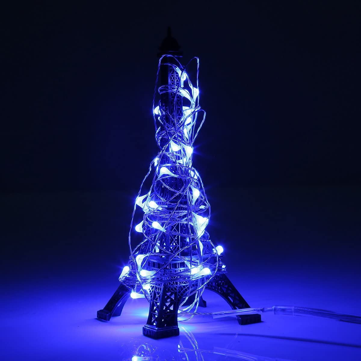 HomeDDecor Copper Wire String Lights, Fairy Light USB Plug in 66ft 200 Led Christmas String Light for Indoor Xmas Tree Wedding Party Patio Decor((Blue)