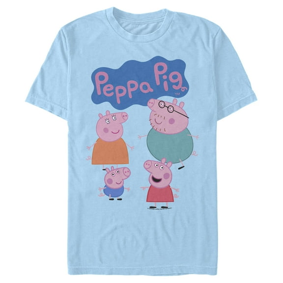Men's Peppa Pig Family Logo Graphic T-Shirt