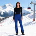 thumbnail image 2 of QATAINLAV Snowboard Pant for Womens Windproof 3 in 1 Winter Ski Pants Fleece Lined Warm Hiking Trousers with Pockets Snowsuits Dark Blue XL, 2 of 9