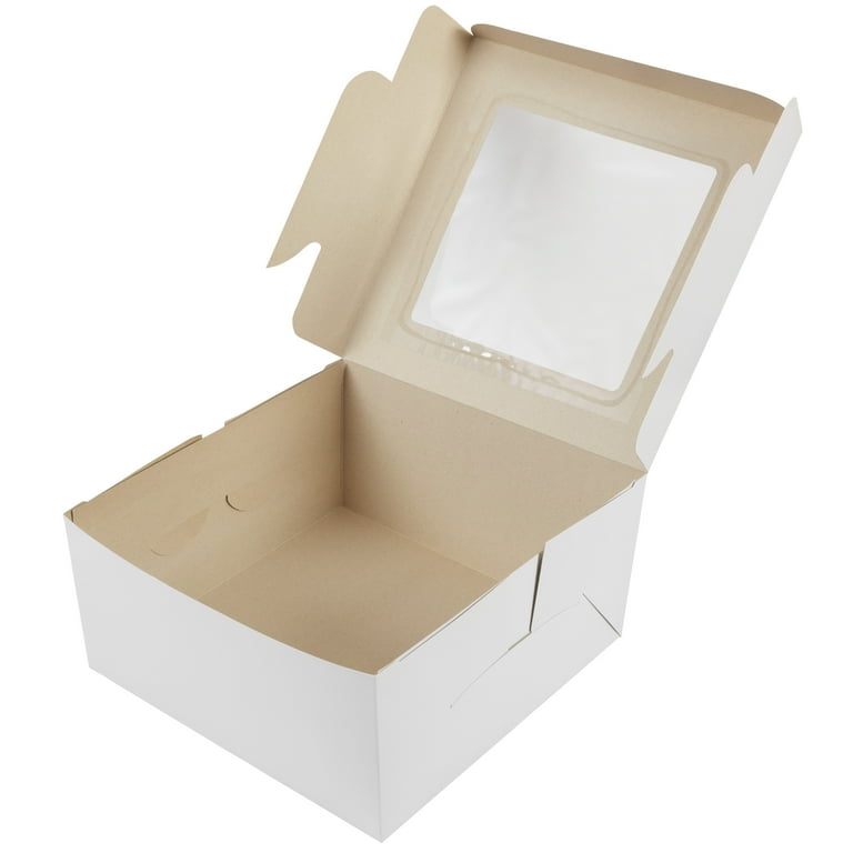 Wilton 12 x 12 x 6 Inch White Cardboard Square Cake Box with