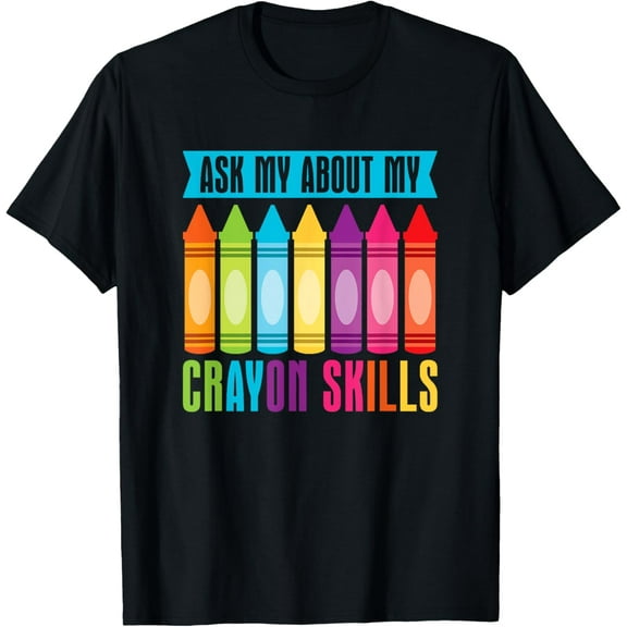 Cray Colors Child Art - Funny Crayon T-Shirt