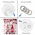 thumbnail image 5 of Valentines Waterproof Fabric Shower Curtain, Love Heart Tree Red Gnomes Waterproof Fabric Shower Curtain for Bathroom Curtains Bathtubs Hotel Washable Shower Curtains with 12 Hooks Long 72x78in, 5 of 8