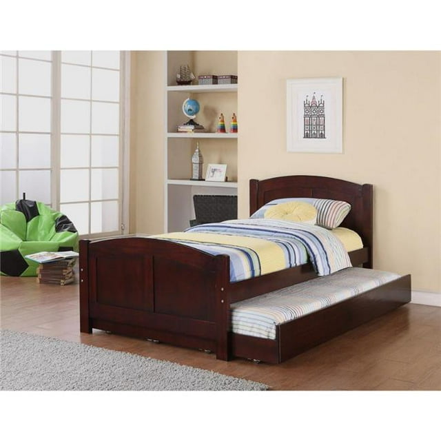 Benzara BM171670 36 x 82 x 40 Po Lit Simple avec Gigogne - Rouge Cerise