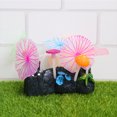 thumbnail image 2 of Unique Aquarium Ornament Plants Silicone Lotus Leaf Fish Tank Simulation Luminous Aquatic Plants Decoration for Home, 2 of 9