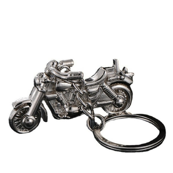 QDDollars Motorcycle Keychain for Men, Silver Motorbike Key Chain, Punk Motorcycle Biker Keychains, 3D Motorcycle Keyring, Norse Viking Key Ring, Vintage Motorcycle Keychain Accessories