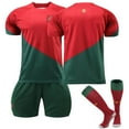 thumbnail image 1 of 22-23 Portugal Home #7 Ronaldo Soccer Jersey Kit Kids No No + Socks Kis 24（130-140CM）, 1 of 5