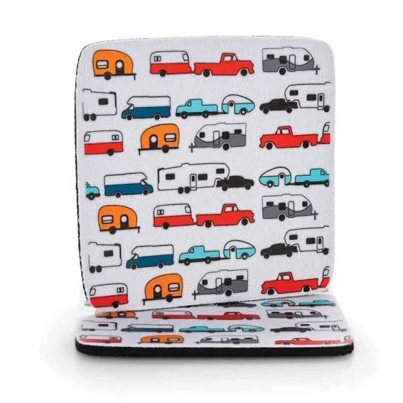 Camco Life Is Better At The Campsite Neoprene Drink Coaster - Fun Multicolor