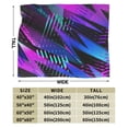 thumbnail image 3 of DouZhe Ultra-Soft Micro Fleece Lightweight Flannel Bed Blanket, Cyberpunk Geometry Texture Print Cozy Warm Throw Blankets, 50"x40", 3 of 7