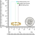 thumbnail image 4 of Yellow Tone, Simulated Cubic Zirconia Size-5 Wedding Engagement Anniversary Ring Band 925 Sterling Silver, 4 of 7