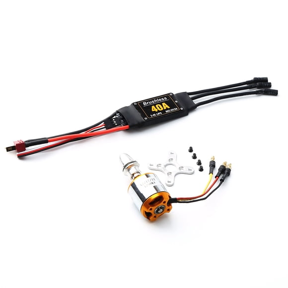 Brushless Motor, ESC Electronic Speed Controller Brushless Dc Motor RC Motor with 3.5MM Banana Head T Plug for RC