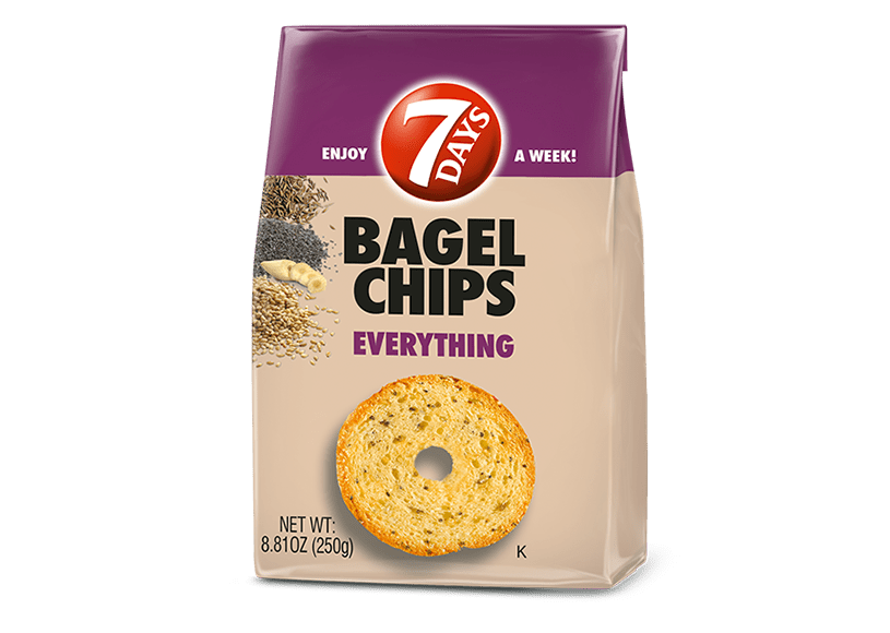 (Price/Case)7 Days Bagel Chips Everything, 3.17 Ounces, 12 per case