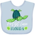 thumbnail image 3 of Inktastic Port St. Lucie, Florida Happy Sea Turtle Boys or Girls Baby Bib, 3 of 4
