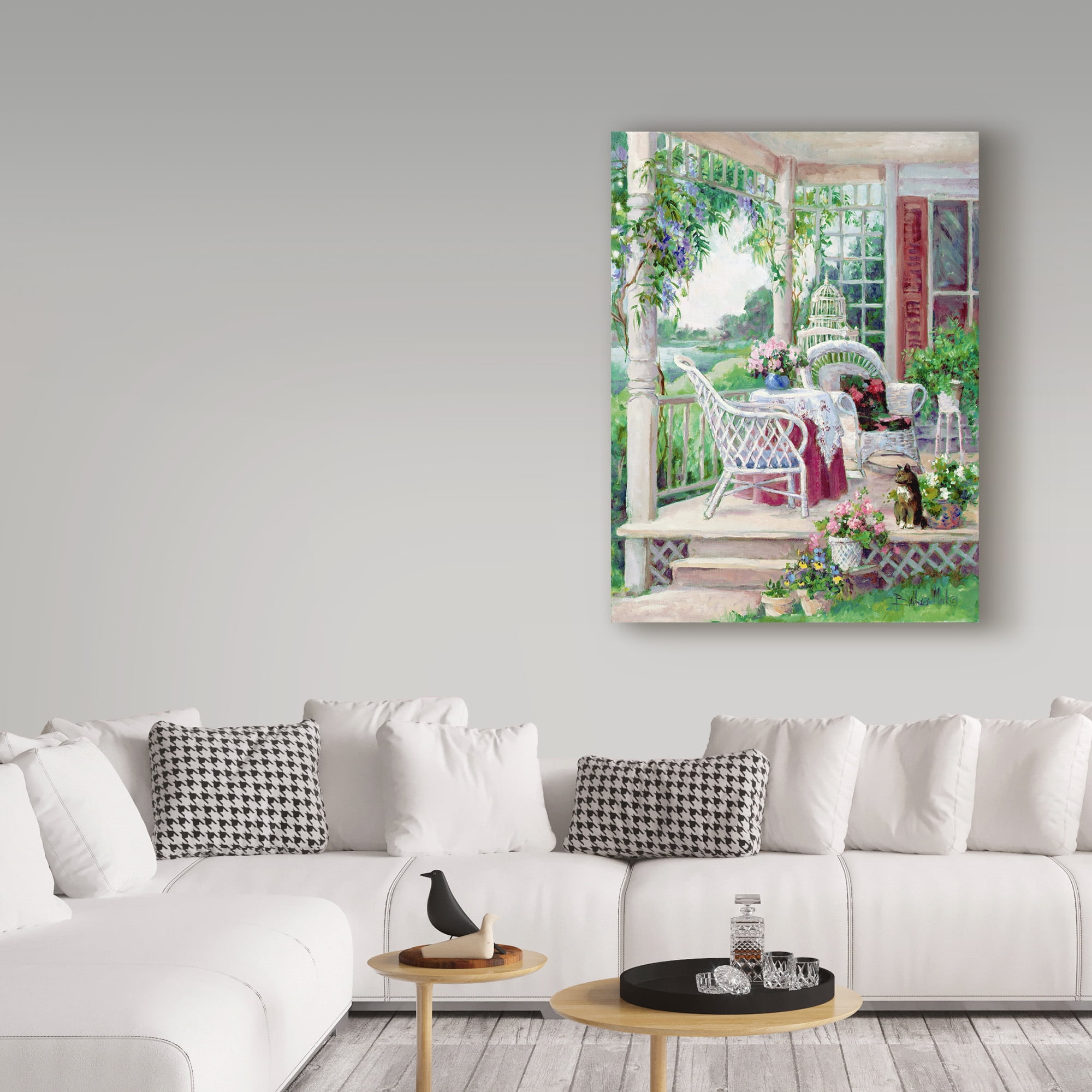 Trademark Fine Art 'Afternoon On The Veranda' Canvas Art by Barbara Mock