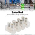 thumbnail image 4 of 20pcs Terminal Block Strip Flame Retardant Through-hole Wire Connection 10A Industrial Accessories (4in4out), 4 of 4