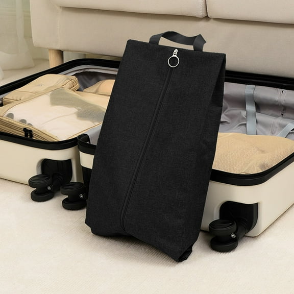 Reusable Shoe Storage Bag for Travel & Moving | Washable Oxford Cloth Shoe Organizer with Zipper | Navy or Gray Shoe Protector for Men & Women
