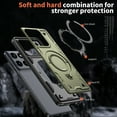thumbnail image 4 of ELEHOLD For Moto G  5G(2025) Ergonomic Design Military Grade Shockproof Protective Case Magnetic Ring Stand Rugged Cover, Non-Slip, Support Wireless Charging, Olivegreen, 4 of 6