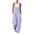 thumbnail image 3 of QSAWXQZ Womens Wide Leg Cargo Overalls Adjustable Straps Sleeveless Pockets Bib Jumpsuit Casual Pants 2XL, 3 of 6