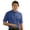 Arctic Blue, variant on Monterey Club Men's Vertical Jacquard Texture Solid Golf Polo Shirt #1076