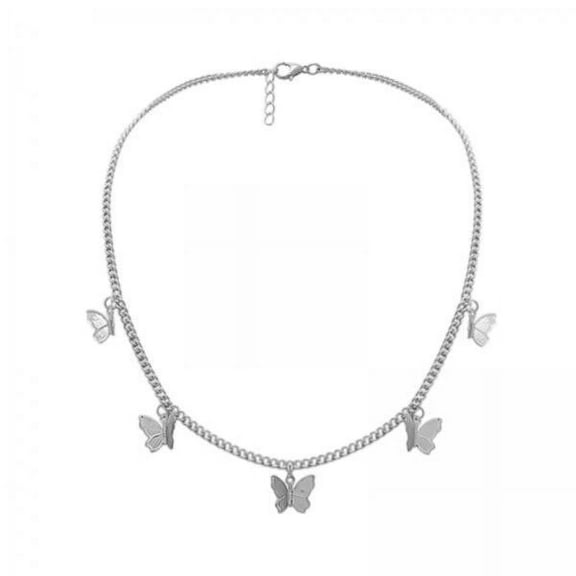 fenteer 3xFashion Minimalist Clavicle Necklace for Lady Retro Gifts Butterfly 3 Pcs