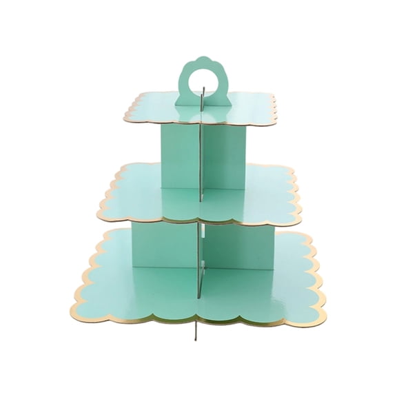 LEHOZIHEQ 3-Tier Cupcake Stand, Cardboard Cupcake Tower, Dessert Cup Cake Stand Tower for Birthday Wedding Party Decoration, Cupcake Tier Stand 1 Set