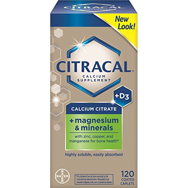 5 Pack Citracal Calcium Citrate with Vitamin D Plus Magnesium 120