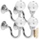 thumbnail image 2 of 4 Pcs Clear Crystal Wall Mounted Curtain Holdbacks Tassel Curtain Hook Multi Use Wall Hook Coat Hanger (Silver), 2 of 2