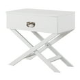 thumbnail image 2 of Xavier 1-Drawer White Nightstand (25"H x 16"W x 27"D), 2 of 6