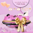 thumbnail image 2 of Farmdex 12 Vot Ride on Toys for Toddlers Ride on Bumper Car with Remote Control, Baby Bumper Car W/ 360 Degree Spin, LED Colorful Lights, Five-Point Seat Belt, Pink, 2 of 10