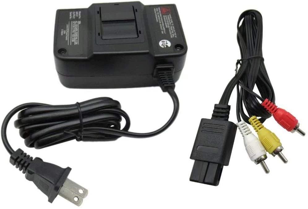 USonline911, AC Adapter Power Supply and AV Cable for Nintendo 64