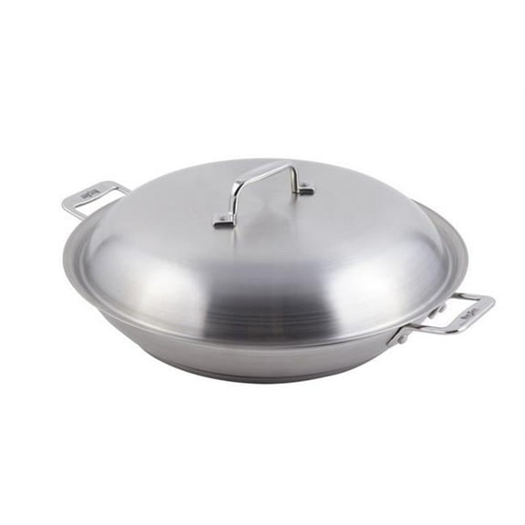 Bon Chef 60006 13.25 in. dia. Cucina Braiser Pan with Lid & Induction Bottom, 3.5 quart