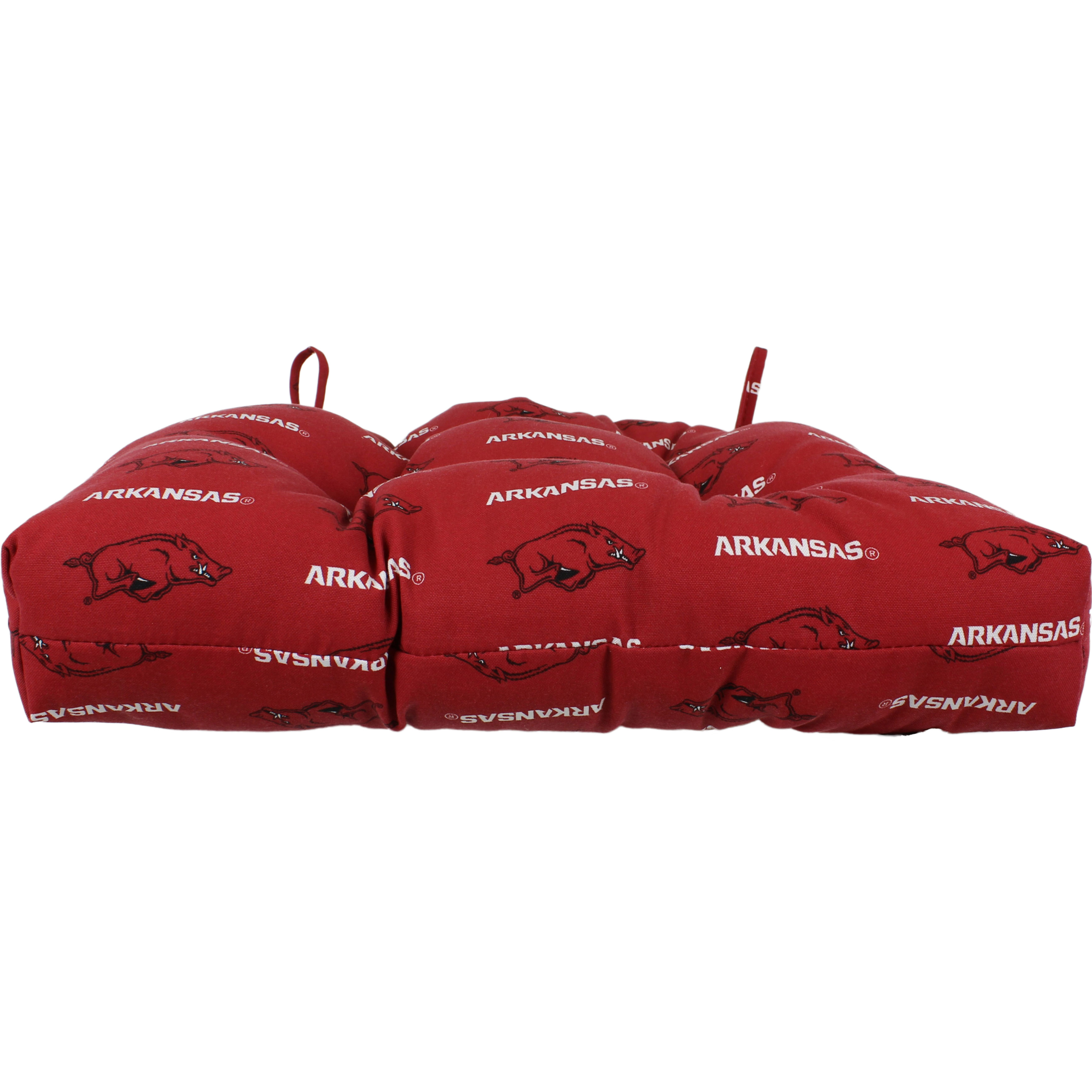 College Covers Arkansas Razorbacks Patio Seat D Cushion 20" x 20", 2 Tie Backs