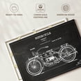 thumbnail image 6 of Elephant Stock Vintage Motorcycle Bw Patent Wall Art - Horizontal Canvas Wall Art - Living Room Wall Decor - Transportation Canvas - Gray And White Decor - 12" x 8", 6 of 8