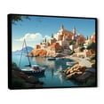 thumbnail image 3 of Designart "Coastal Dream Capri, Italy Landscape V" Oversized Landscapes Framed Wall Art - Global Blue Landscape Italy Entryway Framed Wall Art, 3 of 7