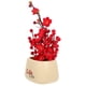 thumbnail image 4 of KAKOWELY Árbol de la fortuna artificial, fruta de escritorio, flor de ciruelo artificial en maceta, decoración en maceta, 4 of 4