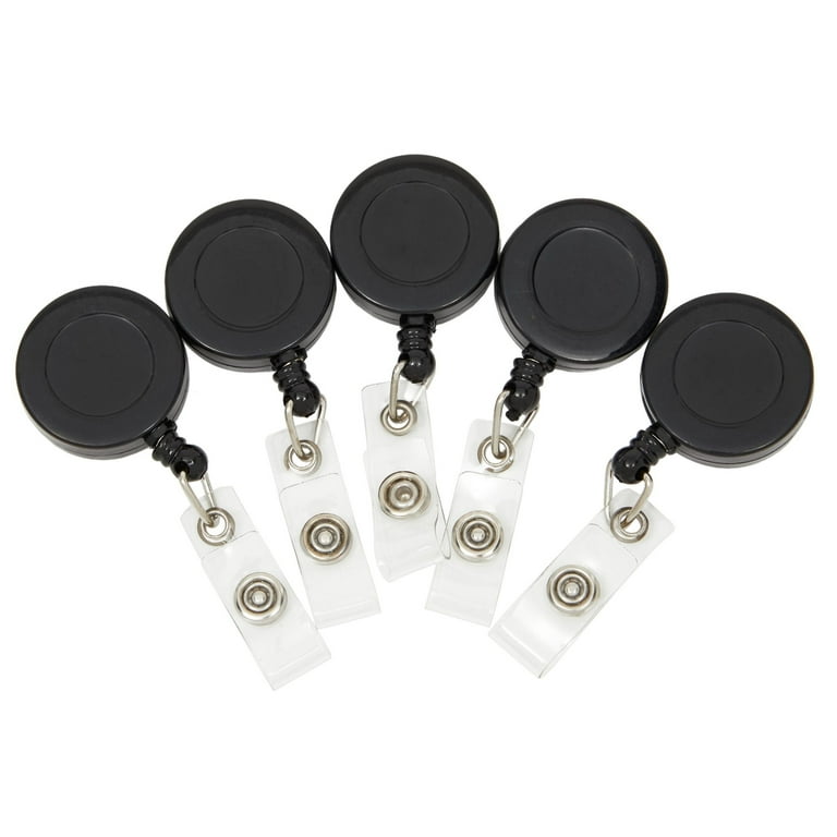 Juvale 100 Pack Retractable Id Badge Holder Reel For Cards With