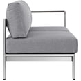 thumbnail image 3 of Afuera Living Modern Aluminum Outdoor Right Arm Corner Loveseat in Gray//Silver, 3 of 5