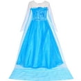 thumbnail image 2 of Avady Princess Elsa Costume for Girls Princess Dress Up Long Sleeves Costume with Cape Blue, 2 of 5