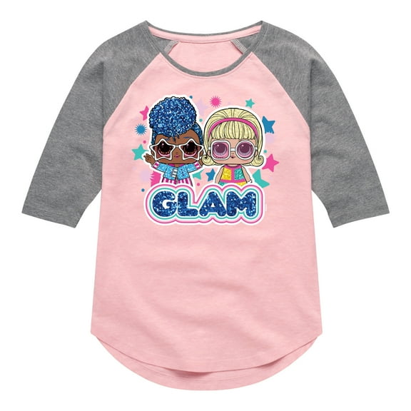 LOL Surprise! Dolls - Glam Stars Independent Queen & Go-Go Girl - Toddler & Youth Girls Raglan Graphic T-Shirt
