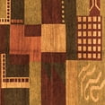 thumbnail image 1 of Ahgly Company Indoor Square Abstract Orange Modern Area Rugs, 8' Square, 1 of 4