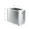 thumbnail image 4 of ZWILLING Enfinigy, 2-Slice Toaster, Extra Wide 1.5" Slots for Bagels and Toast, Silver, 4 of 10