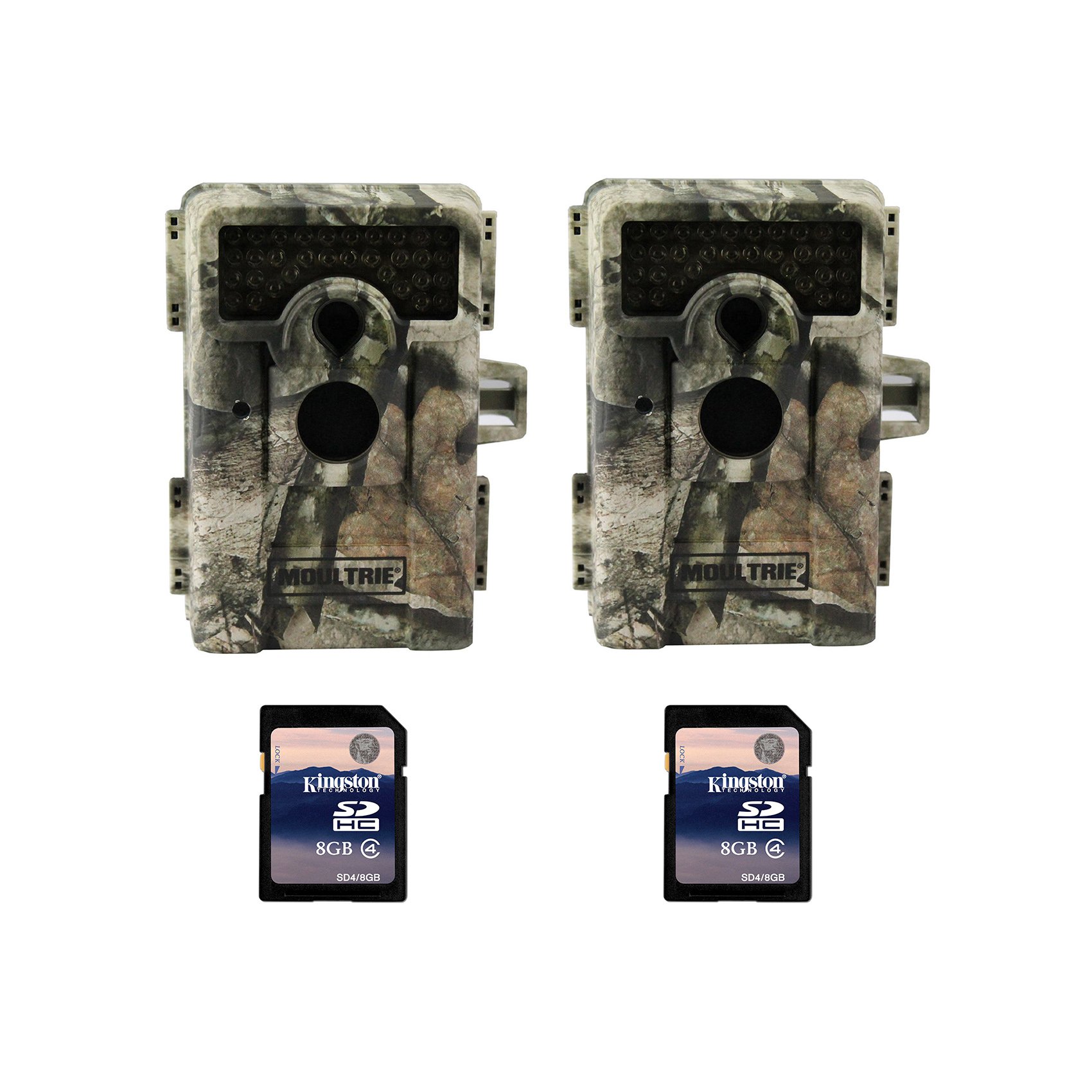Restored Moultrie M990i Mini Game Camera, 2 Pack with SD Cards