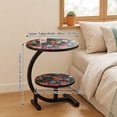 thumbnail image 2 of Bedside Table - Indoor/Outdoor Side Table, Sturdy Metal Frame Lightweight Space-Saving Design, Suitable for Living Rooms, Balconies, Offices - Easy to Move, Decorative Bedside Table, 2 of 5